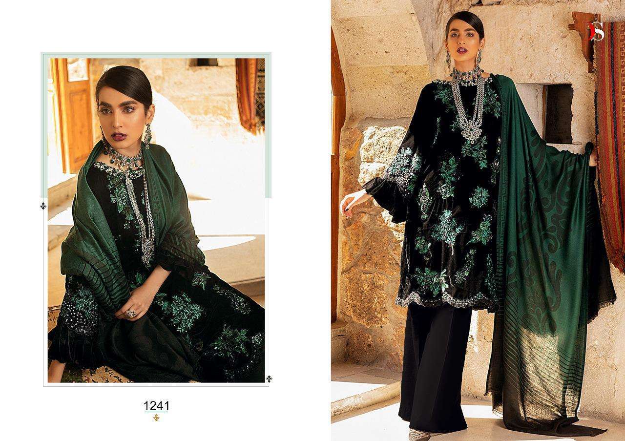 Deepsy Suits Safron Pure Velvet With Embroidery Salwar Suits Catalog