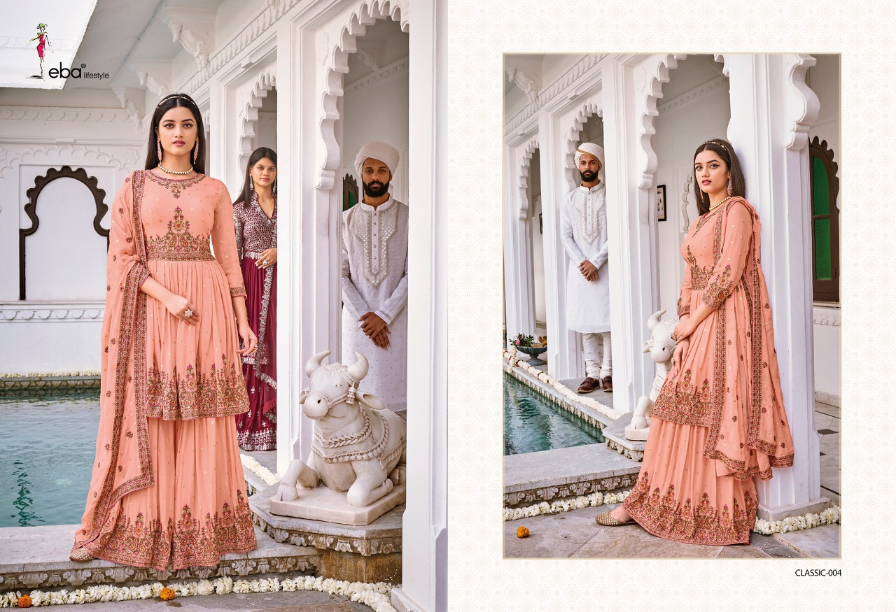 Eba Classic Vol  3 Georgette Wear Designer Salwar Suits Catalog