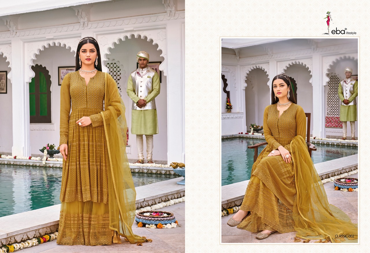 Eba Classic Vol  3 Georgette Wear Designer Salwar Suits Catalog