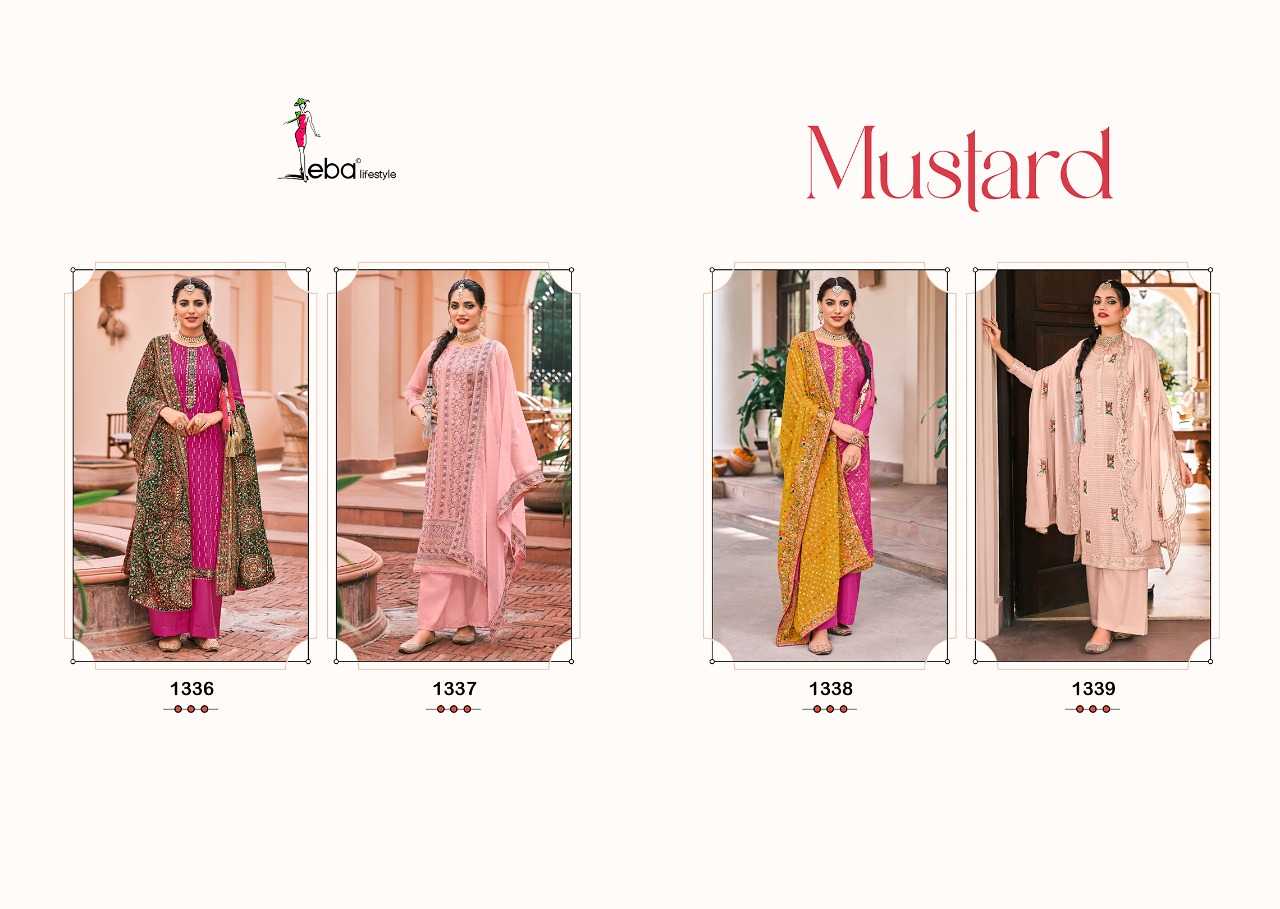 Eba Mustard Georgette Wear Designer Salwar Kameez Catalog  Buy Wholesale Salwar Suits