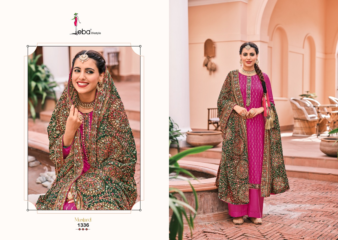 Eba Mustard Georgette Wear Designer Salwar Kameez Catalog  Buy Wholesale Salwar Suits