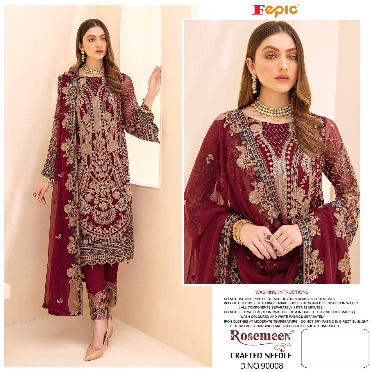 Fepic Rosemeen Crafted Needle Pakistani Salwar Suit Catalog