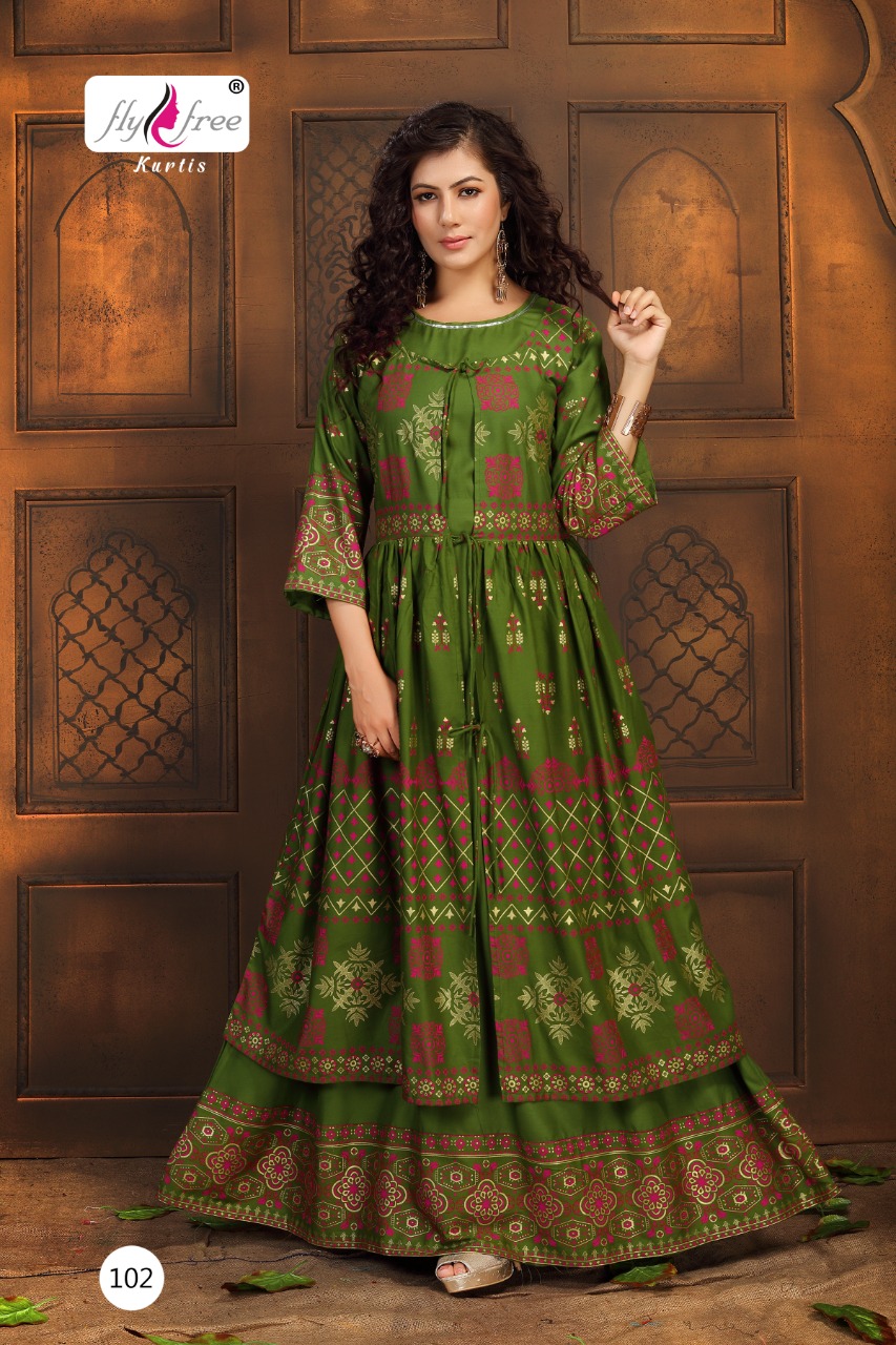 Fly Free  Solar Buy Designer Ladies Long Gowns Style  Kurti Catalog