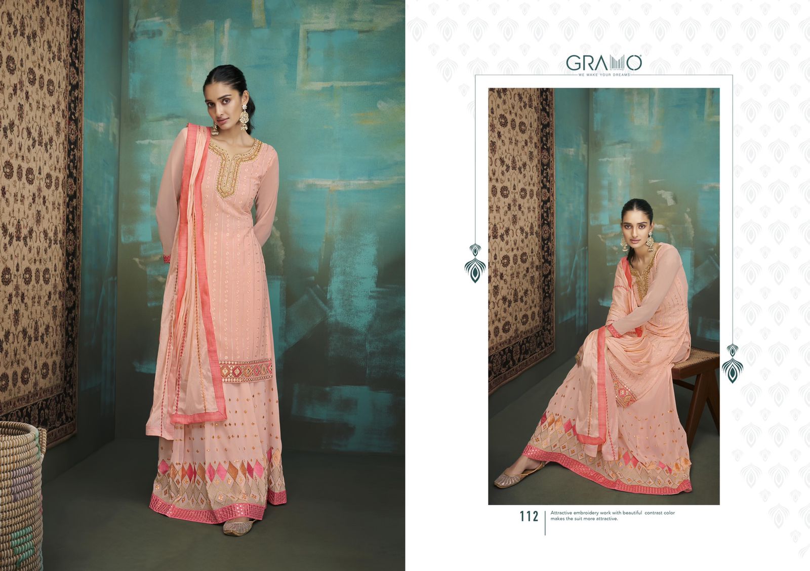 Gramo Bride Vol 1 Georgette Wear Designer Salwar Kameez Catalog