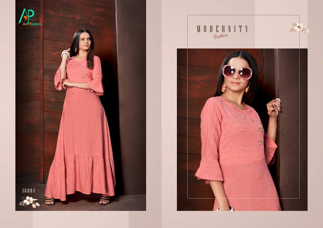 Artriddhs Zeeva Designer Party Wear Long Kurti Catalog