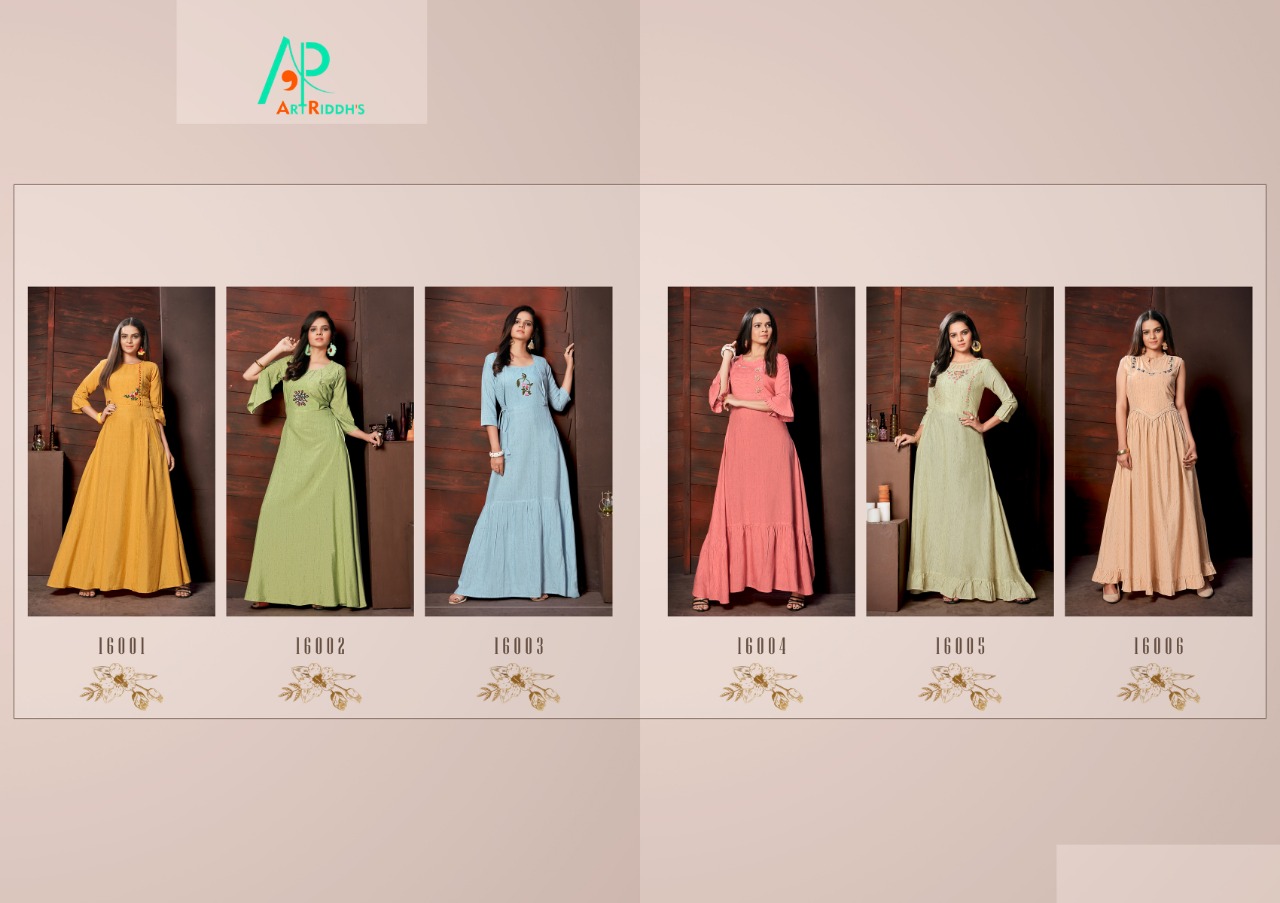 Artriddhs Zeeva Designer Party Wear Long Kurti Catalog