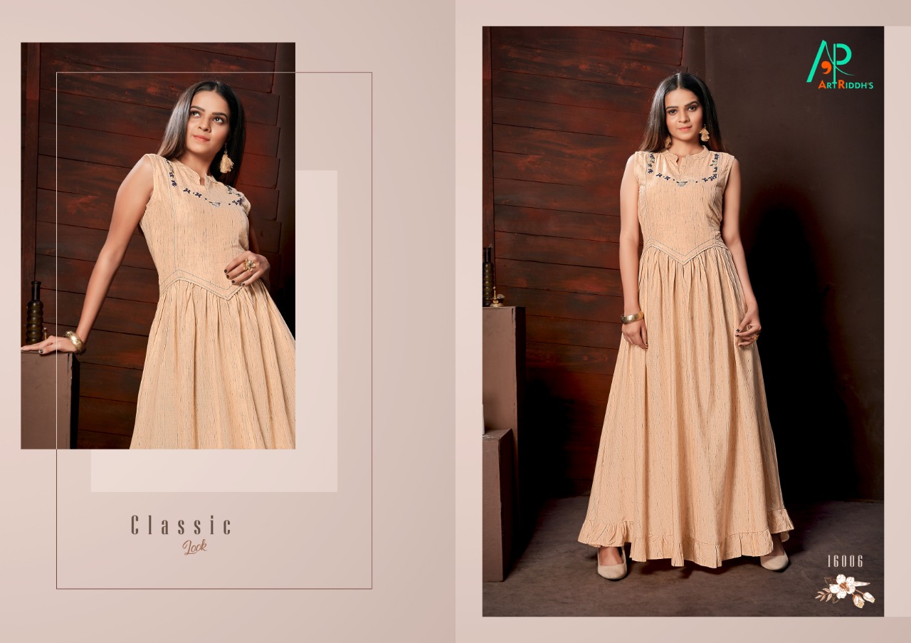 Artriddhs Zeeva Designer Party Wear Long Kurti Catalog