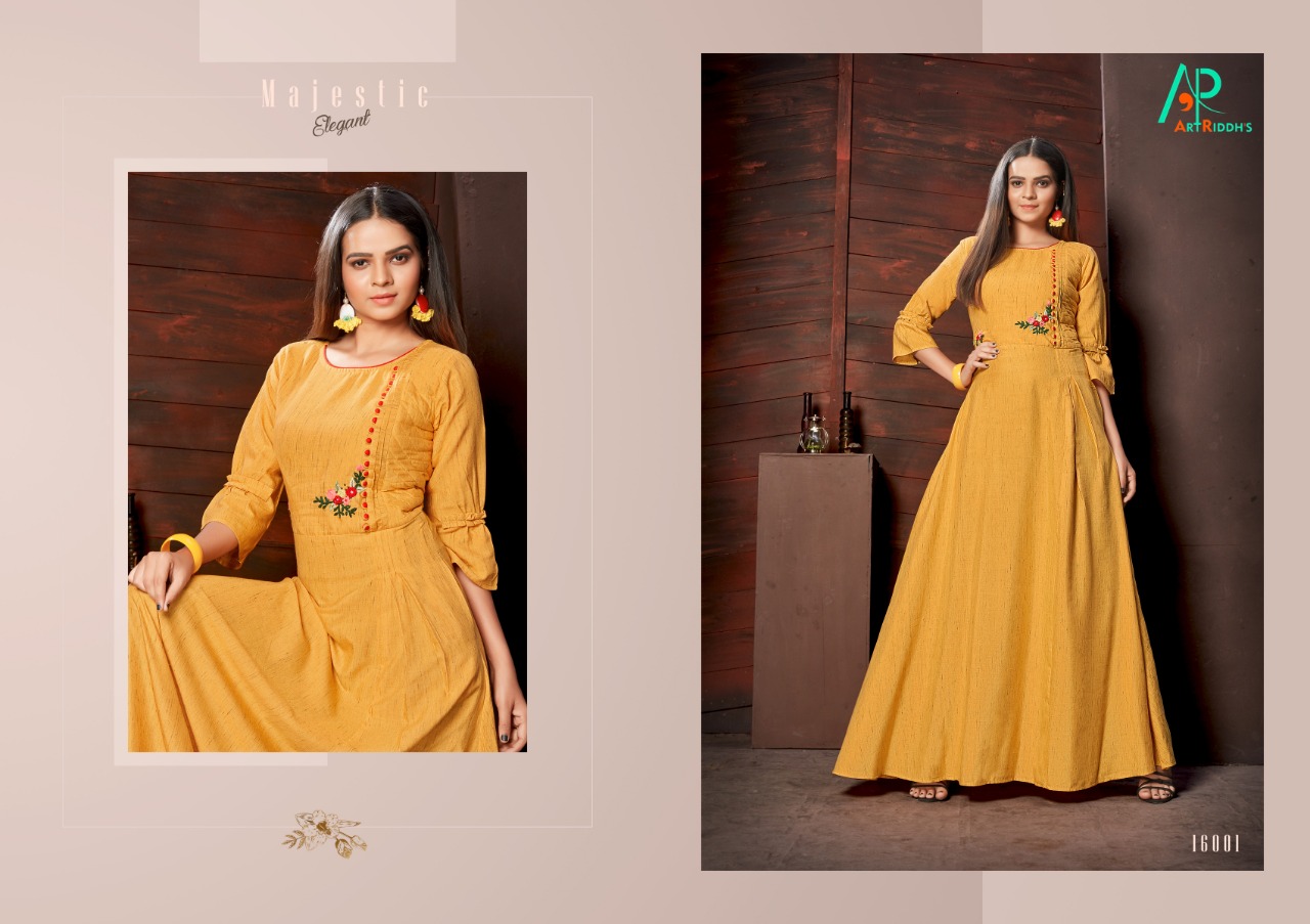 Artriddhs Zeeva Designer Party Wear Long Kurti Catalog