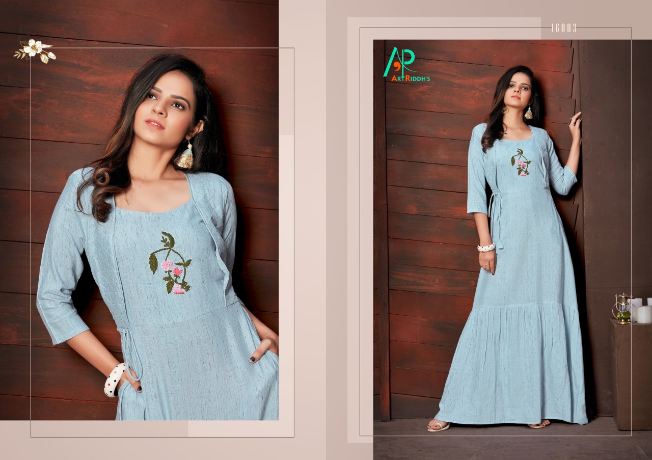 Artriddhs Zeeva Designer Party Wear Long Kurti Catalog