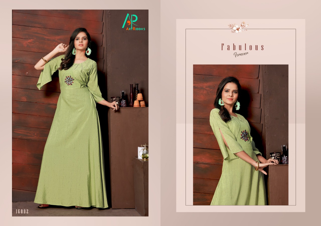 Artriddhs Zeeva Designer Party Wear Long Kurti Catalog