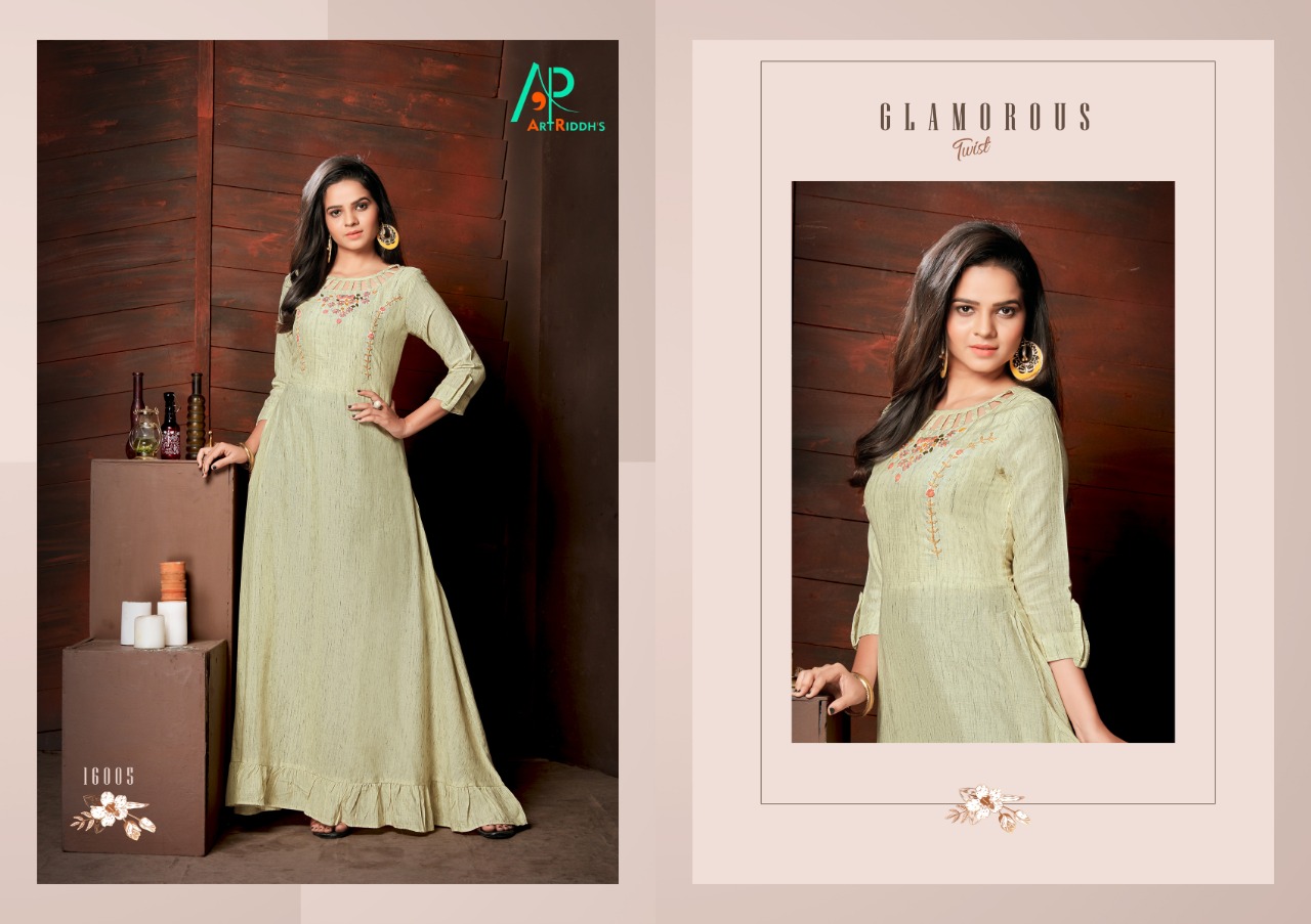 Artriddhs Zeeva Designer Party Wear Long Kurti Catalog