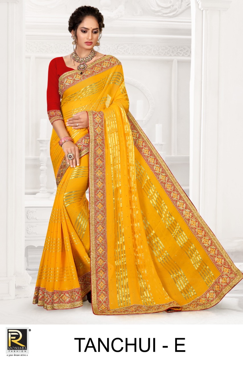 Ranjna Tanchui Viscose Bollywood Style Designer Saree Collection