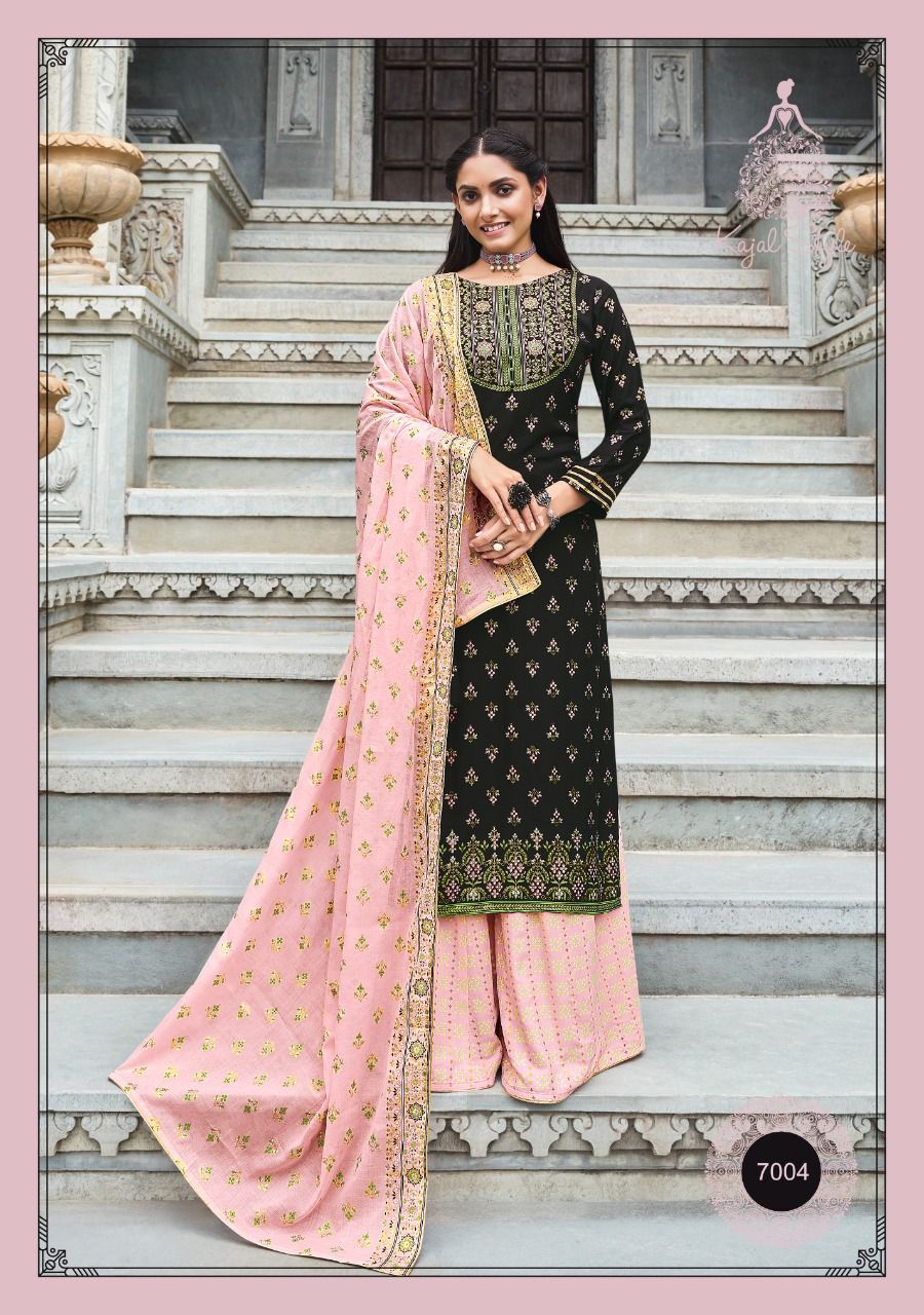 Kajal Style Gulzar Vol 7 Festive Wear Heavy Rayon Ready Made Kurti  Bottom With  Dupatta