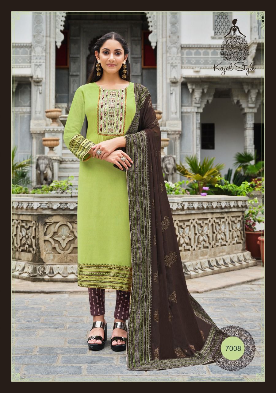 Kajal Style Gulzar Vol 7 Festive Wear Heavy Rayon Ready Made Kurti  Bottom With  Dupatta