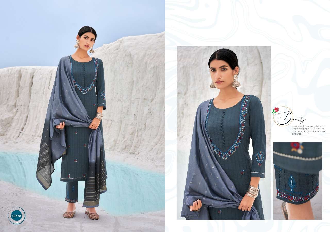Kajree  Cartir Ready Made Top With Bottom And Dupatta Catalog