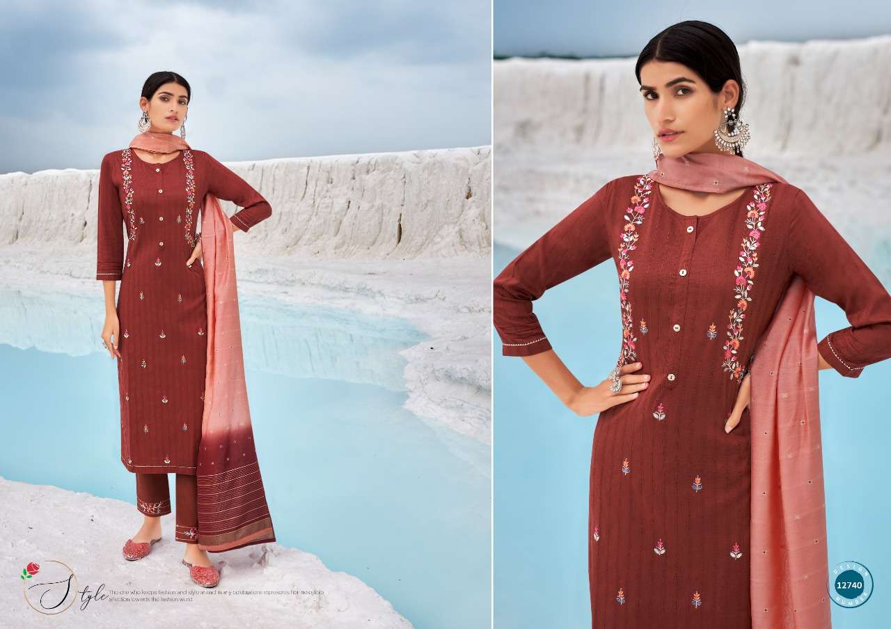 Kajree  Cartir Ready Made Top With Bottom And Dupatta Catalog