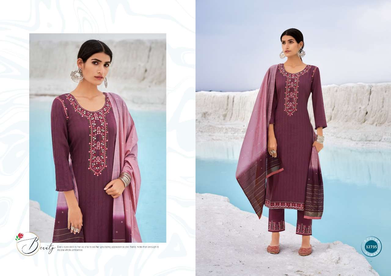 Kajree  Cartir Ready Made Top With Bottom And Dupatta Catalog