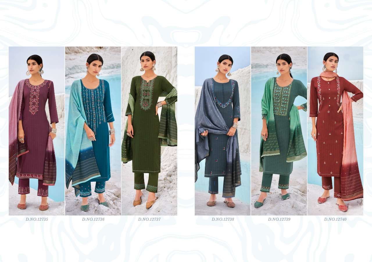Kajree  Cartir Ready Made Top With Bottom And Dupatta Catalog