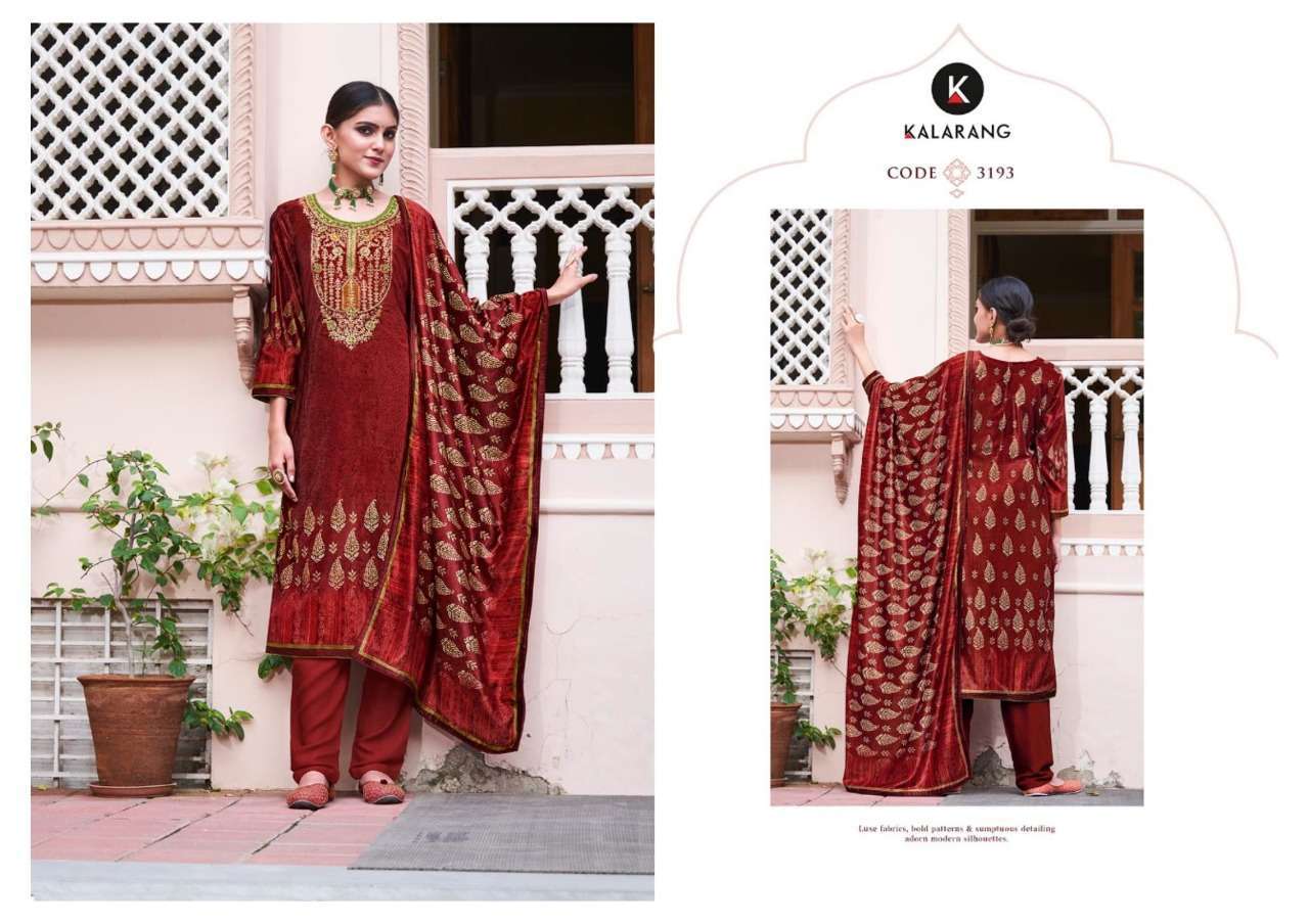 Kalarang  Shelby Velvet Digital Print Designer Dress Material Catalog