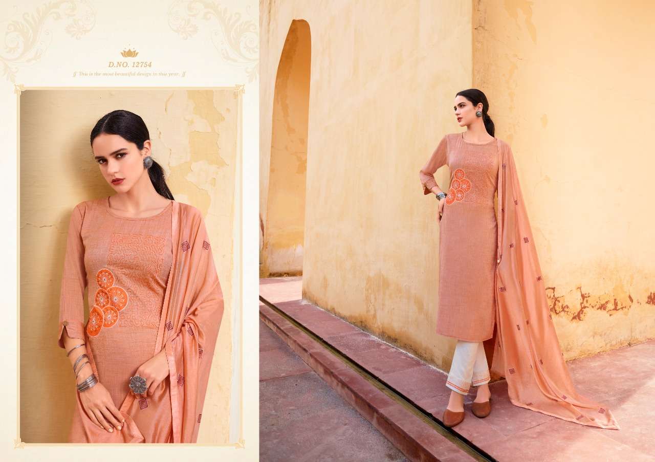 Kalaroop  Aangan Fancy Work Kurti With Pant And Dupatta Catalog