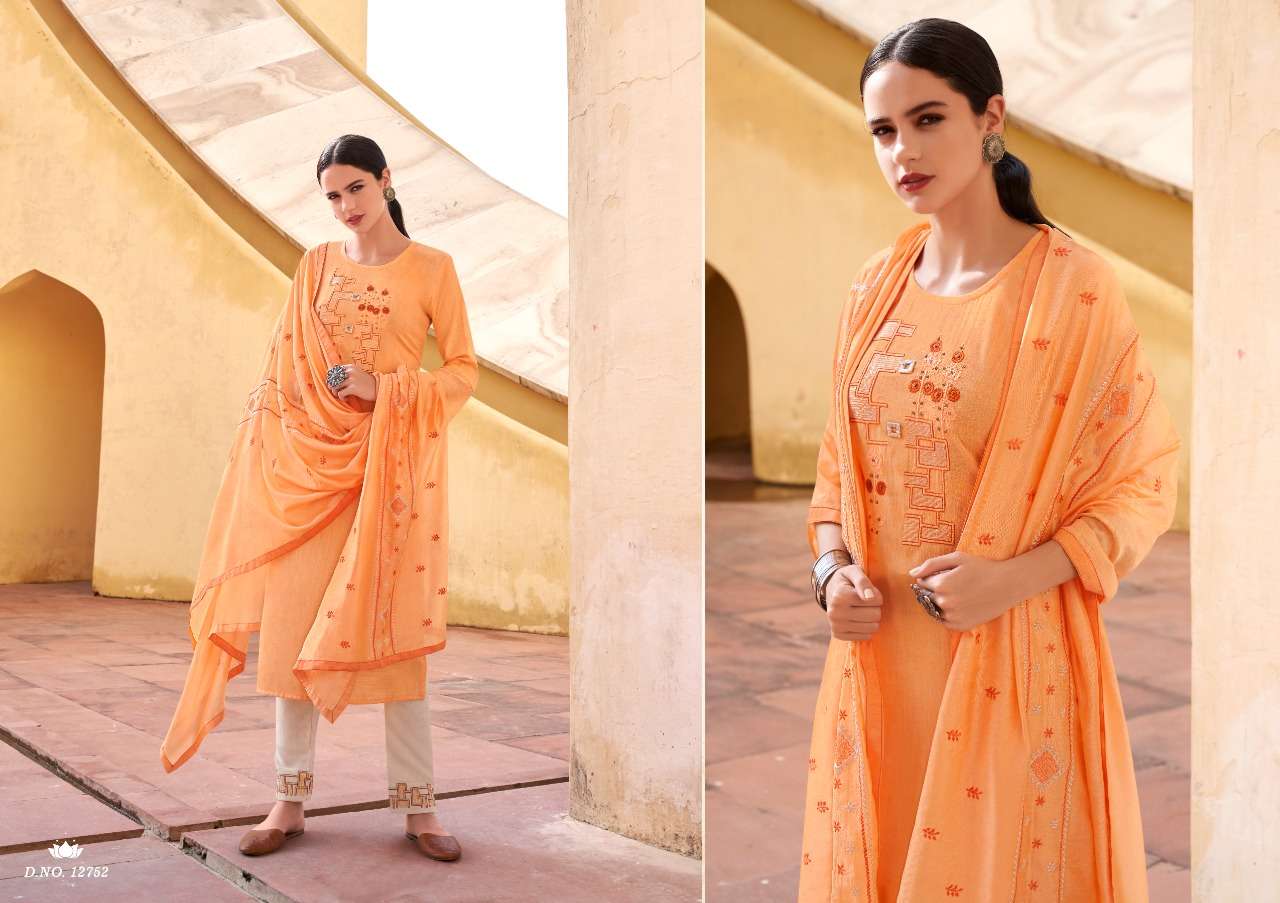 Kalaroop  Aangan Fancy Work Kurti With Pant And Dupatta Catalog
