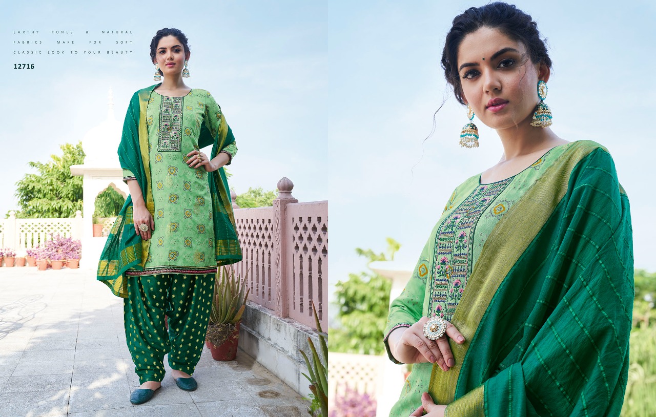 Kalaroop Bandhej Designer Silk Festive Wear Dress Materials Catalog