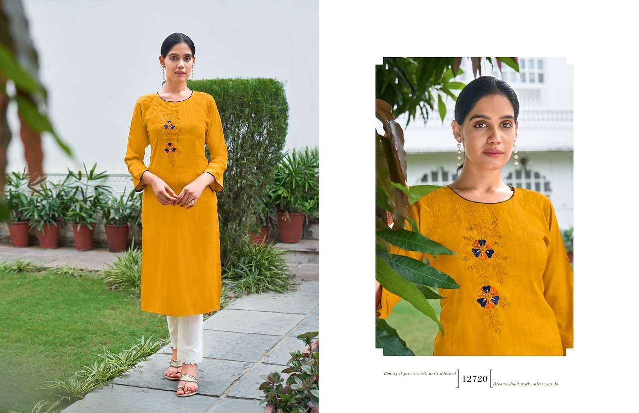 Kalaroop Broccoli Vol 2 Rayon With Fancy Hand Work Kurtis Catalog