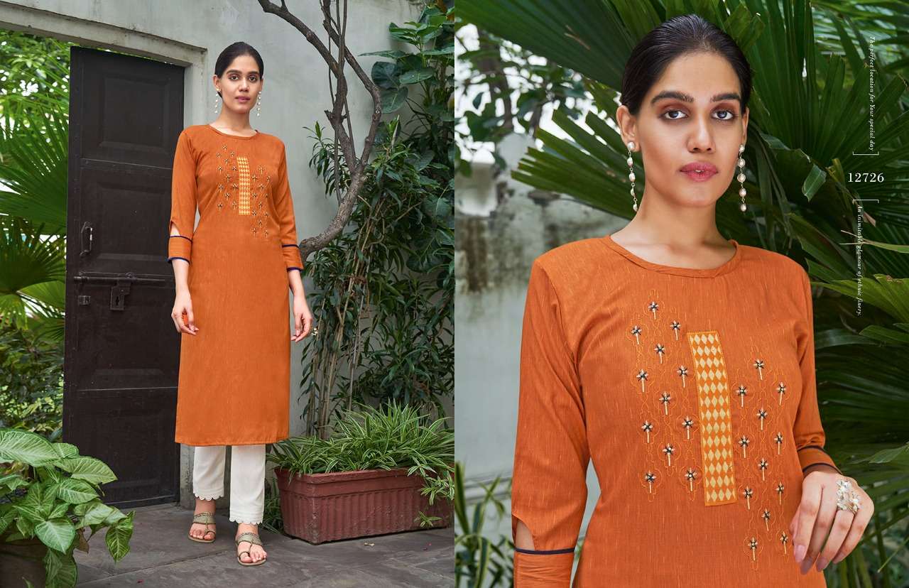 Kalaroop Broccoli Vol 2 Rayon With Fancy Hand Work Kurtis Catalog