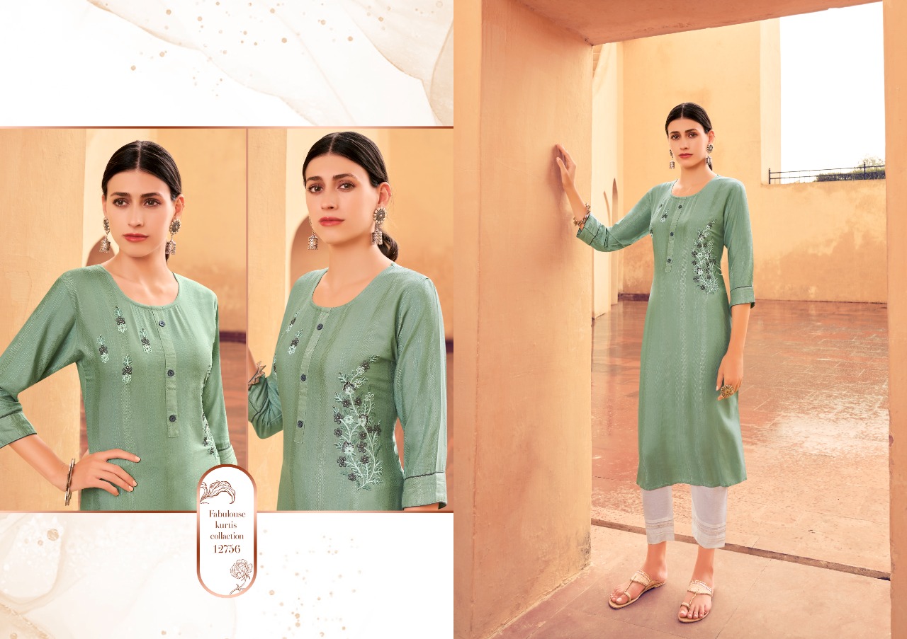 Kalaroop Kashvi Designer   Casual Wear Embroidery Kurti Catalog