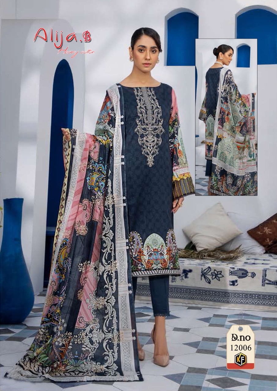 Keval Fab Alija B Vol 12 Karachi Cotton Dress Material With Price