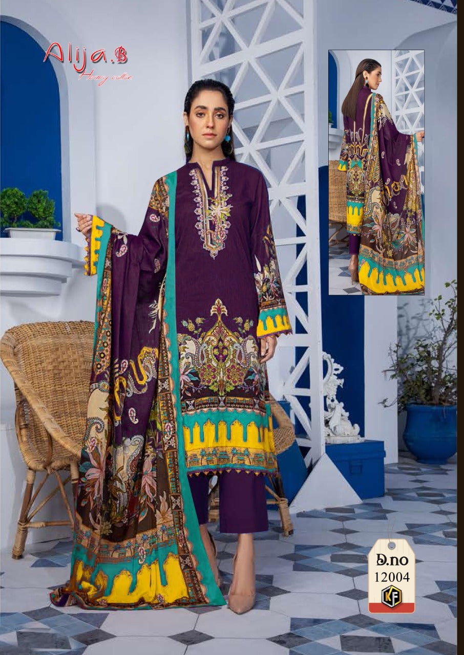 Keval Fab Alija B Vol 12 Karachi Cotton Dress Material With Price