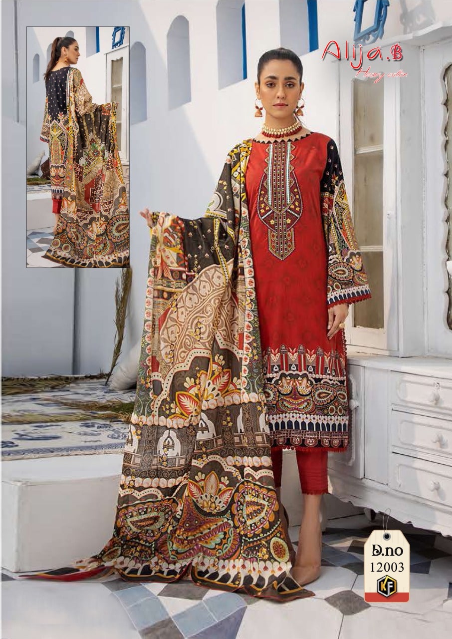Keval Fab Alija B Vol 12 Karachi Cotton Dress Material With Price