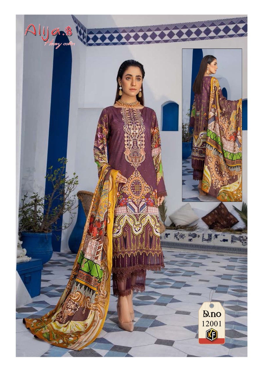 Keval Fab Alija B Vol 12 Karachi Cotton Dress Material With Price