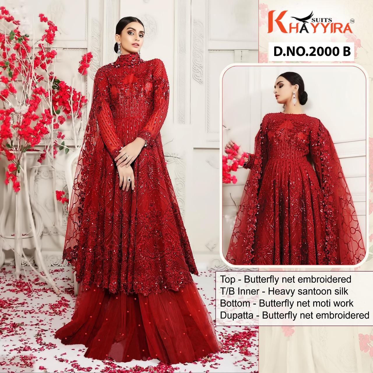 Khayyira Amaira 2000 Fancy Net With Embroidery Pakistani Salwar Suits  Catalog