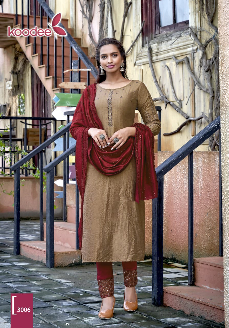Koodee Riva Vol 1 Festive Wear Ready Made Kurti With Bottom & Dupatta Catalog