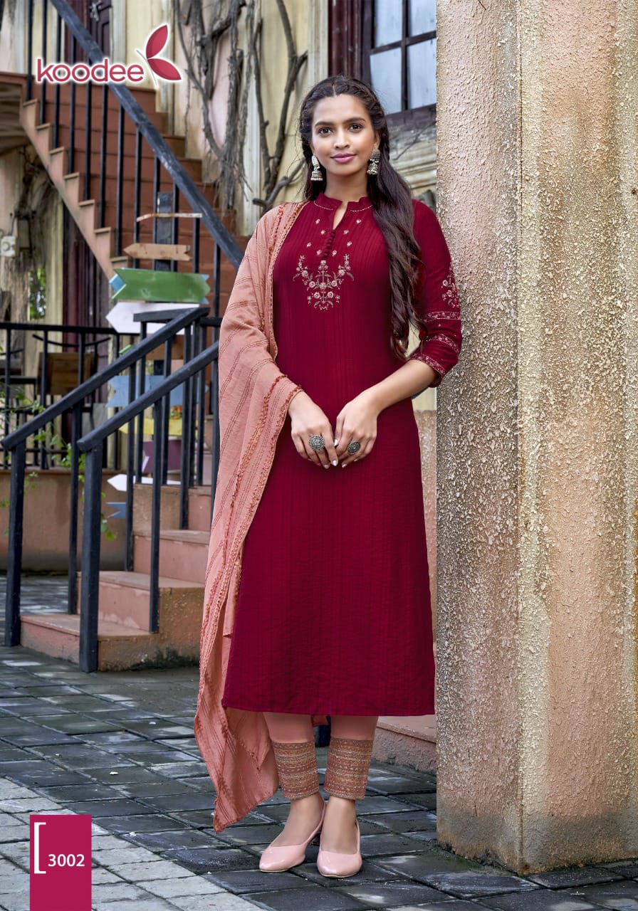 Koodee Riva Vol 1 Festive Wear Ready Made Kurti With Bottom & Dupatta Catalog
