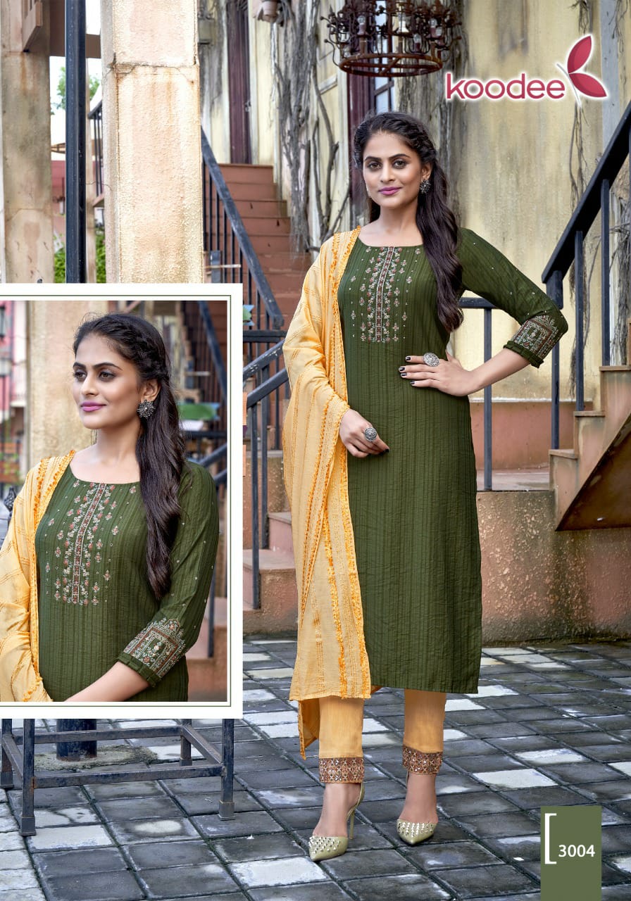 Koodee Riva Vol 1 Festive Wear Ready Made Kurti With Bottom & Dupatta Catalog