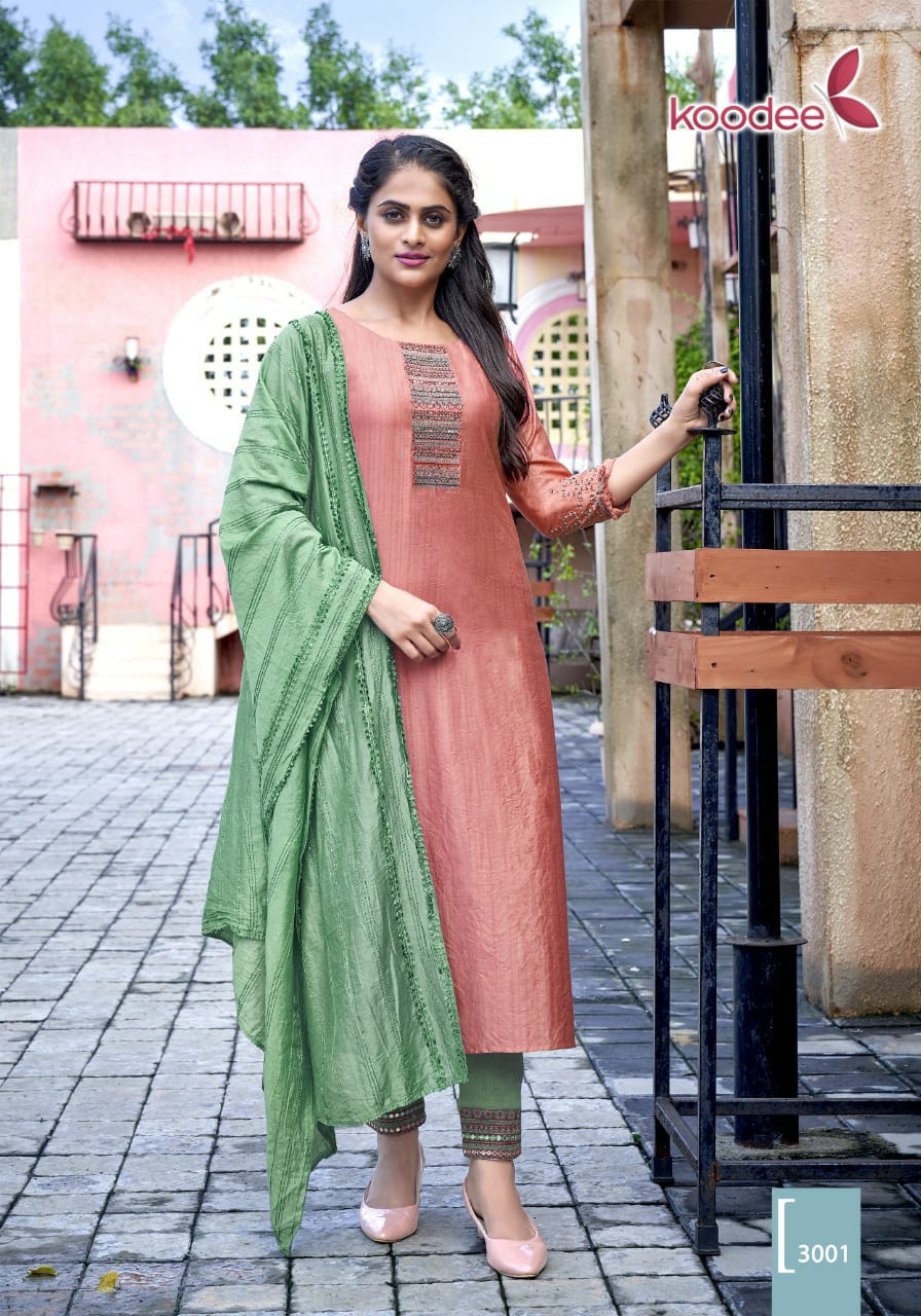 Koodee Riva Vol 1 Festive Wear Ready Made Kurti With Bottom & Dupatta Catalog