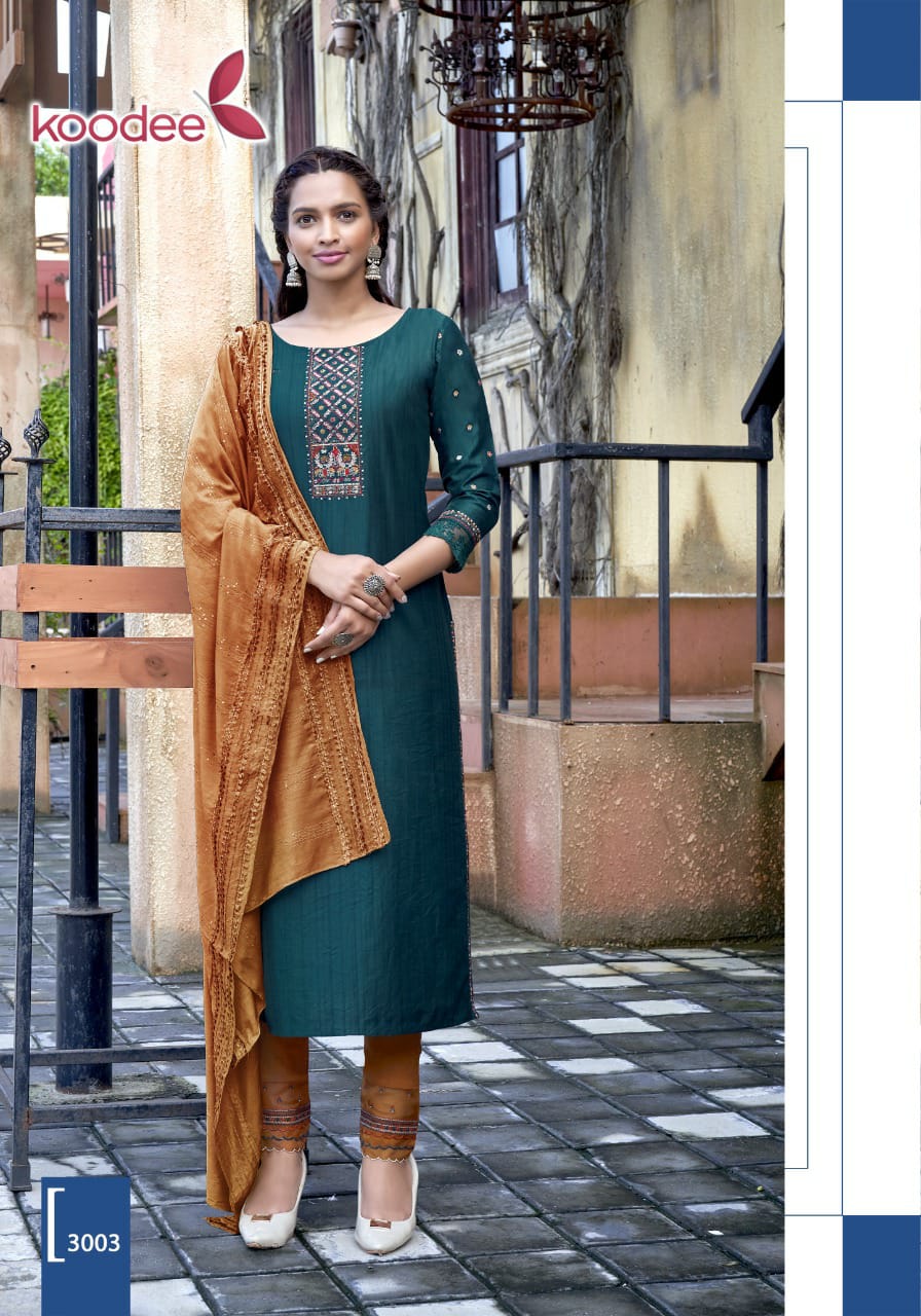 Koodee Riva Vol 1 Festive Wear Ready Made Kurti With Bottom & Dupatta Catalog