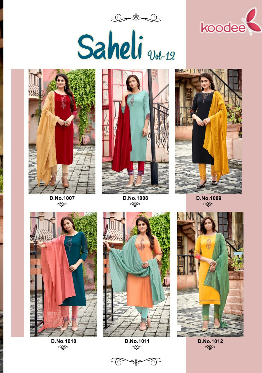 Koodee Saheli Vol  12 Festive Wear Ready Made Catalog