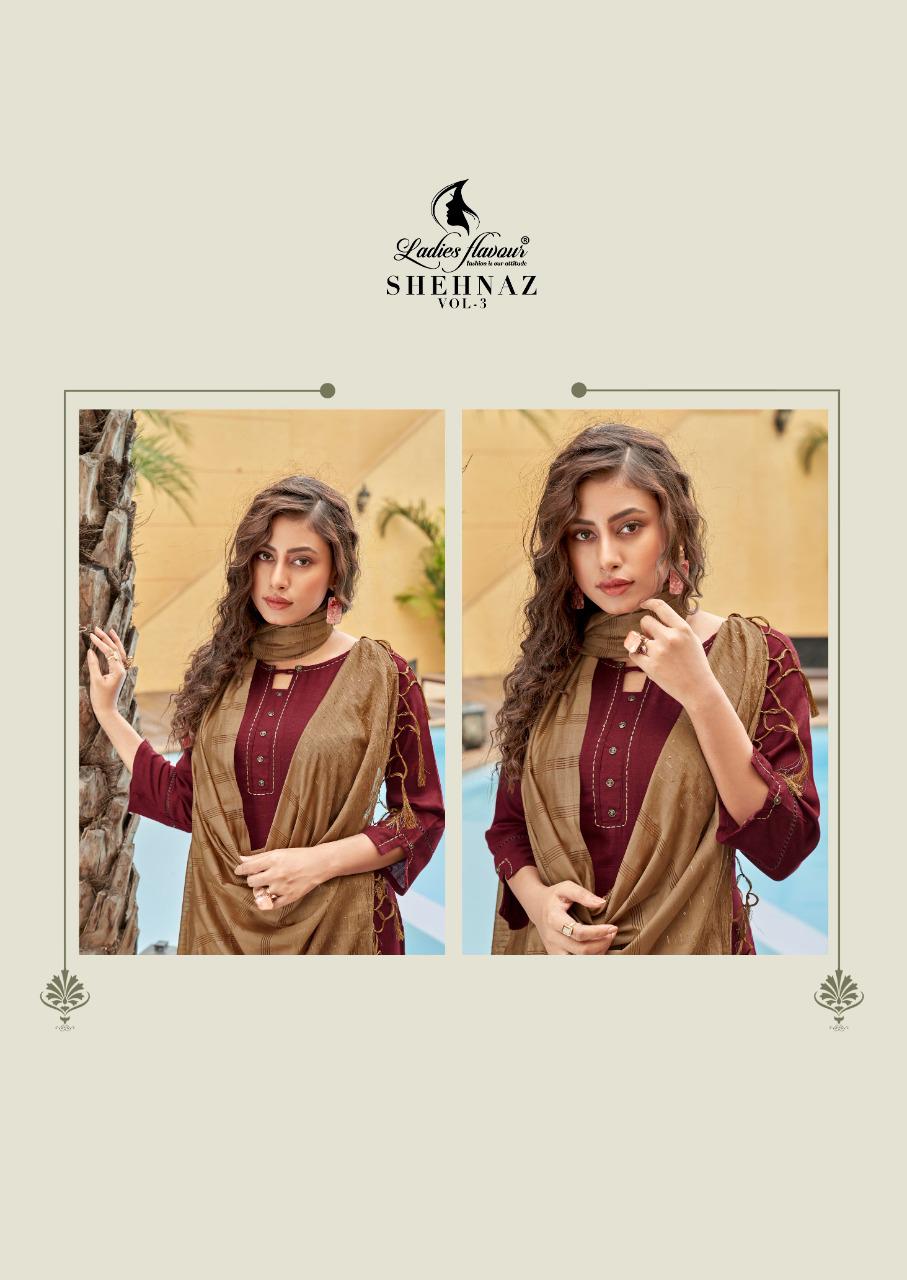 Ladies Flavour Shehnaz Vol  3 Ethnic Wear Ready Made Catalog Buy Kurti Wholesale Catalog 8 Pcs