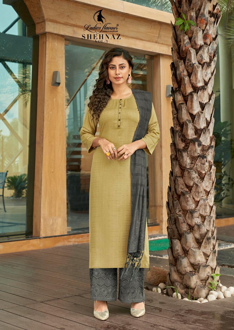 Ladies Flavour Shehnaz Vol  3 Ethnic Wear Ready Made Catalog Buy Kurti Wholesale Catalog 8 Pcs