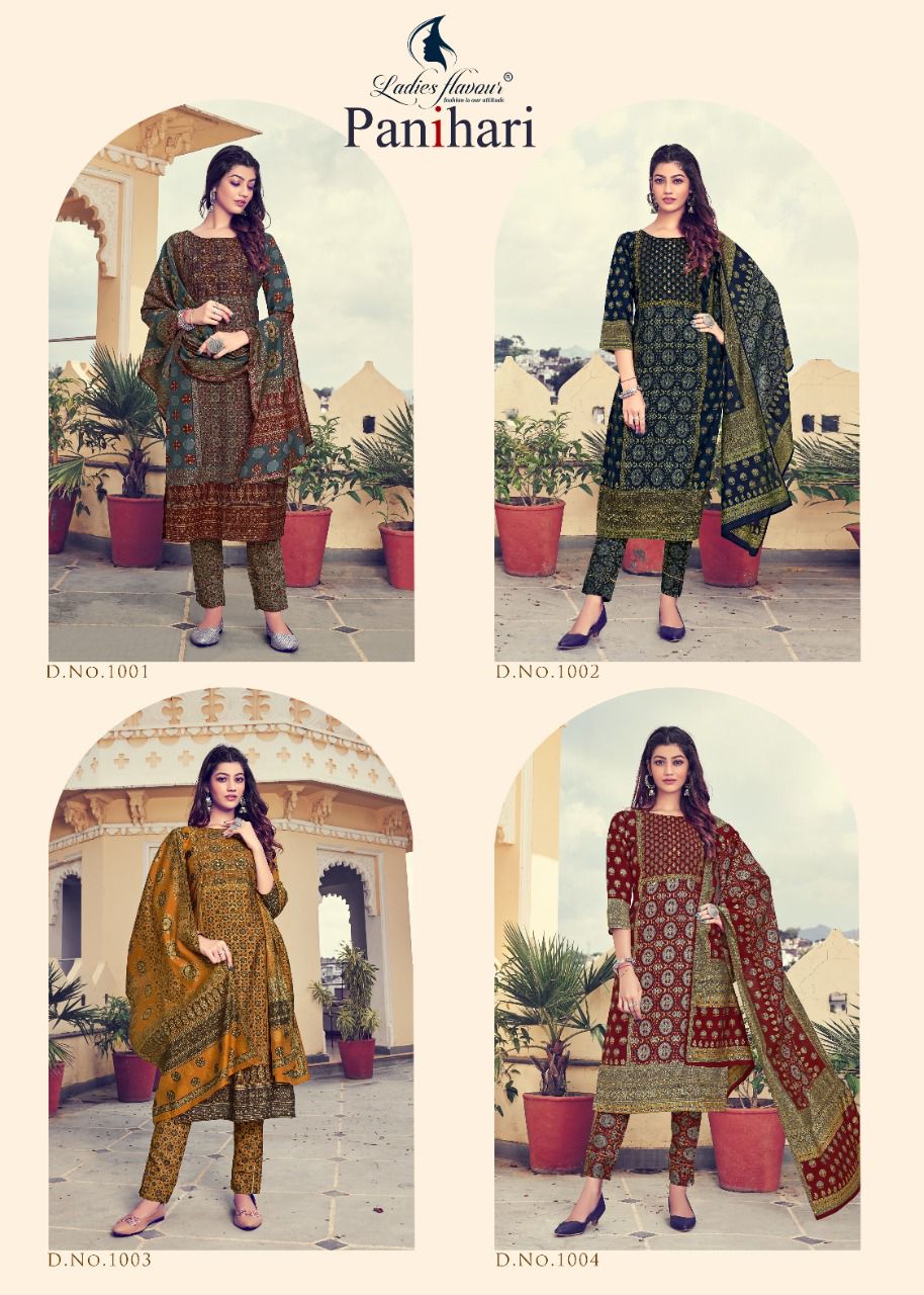 Ladies Flavour   Panihari Designer Festive Wear Ready Made Kurti Bottom  With  Dupatta