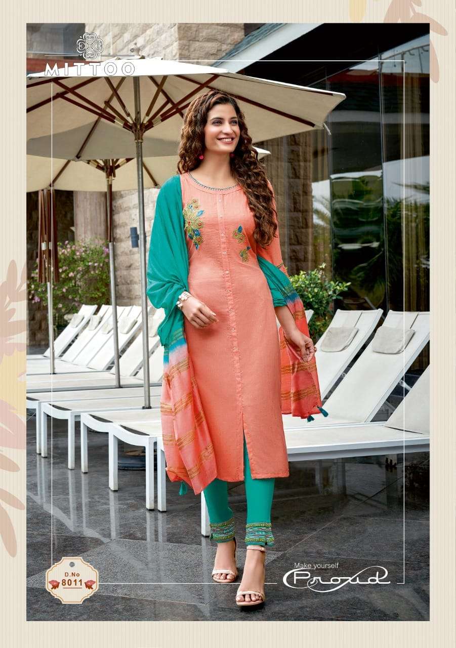 Mittoo  Rangpreet Vol-3 Viscose Jacquard Butti Top With Bottom And Dupatta Catalog