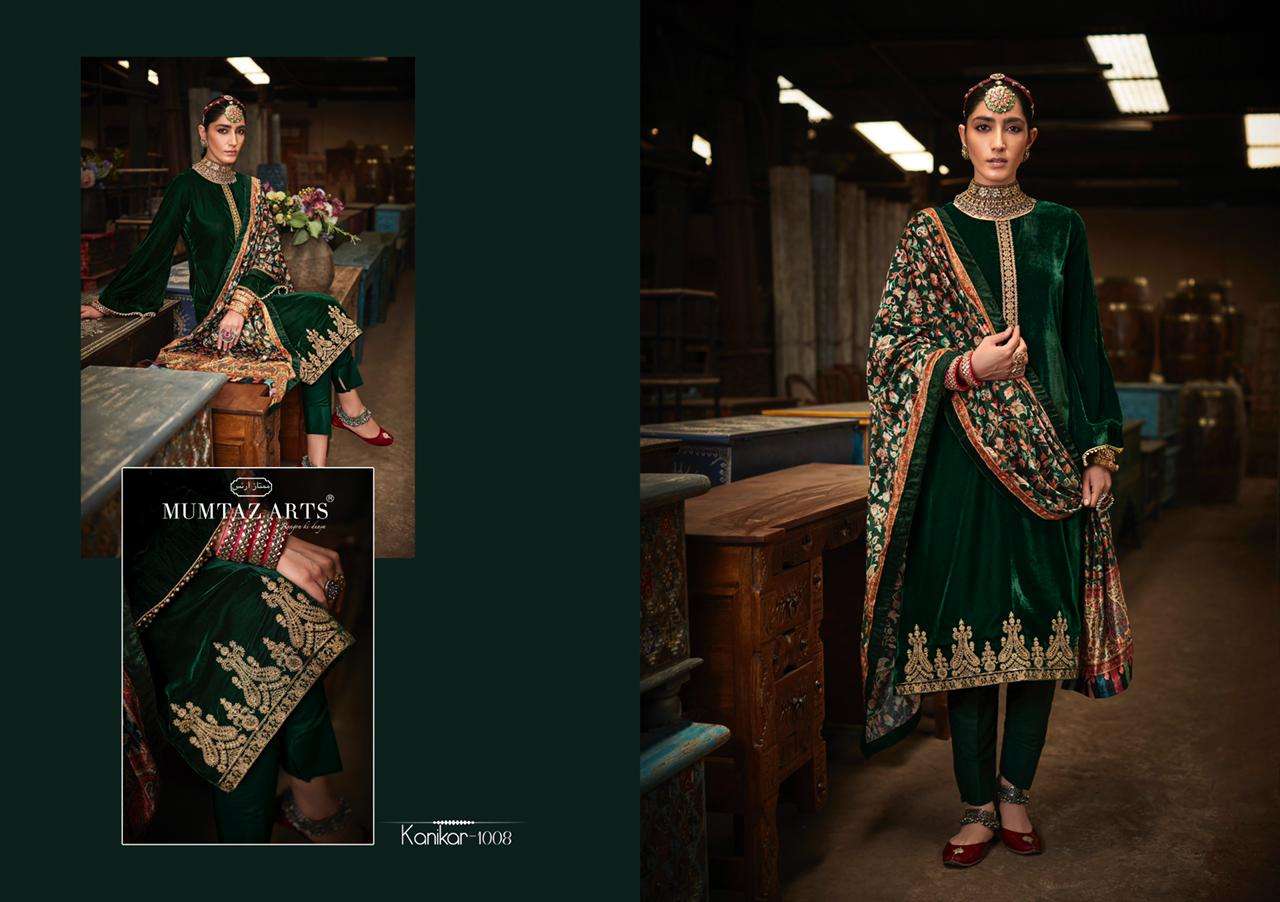 Mumtaz Arts Kanikar Velvet Vol 2 Velvet With Neck & Daman Embroidery Salwar Suits Catalog
