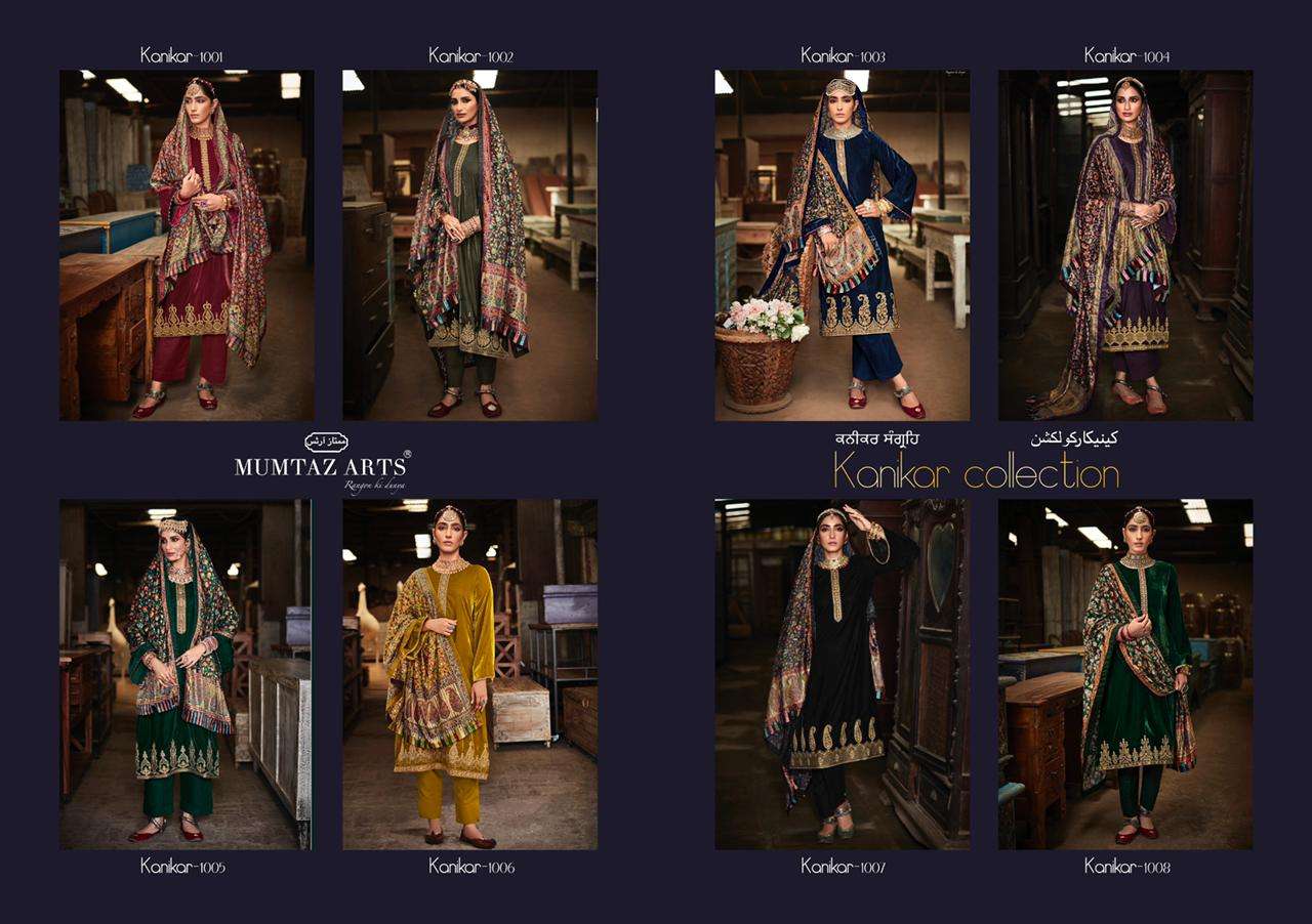 Mumtaz Arts Kanikar Velvet Vol 2 Velvet With Neck & Daman Embroidery Salwar Suits Catalog