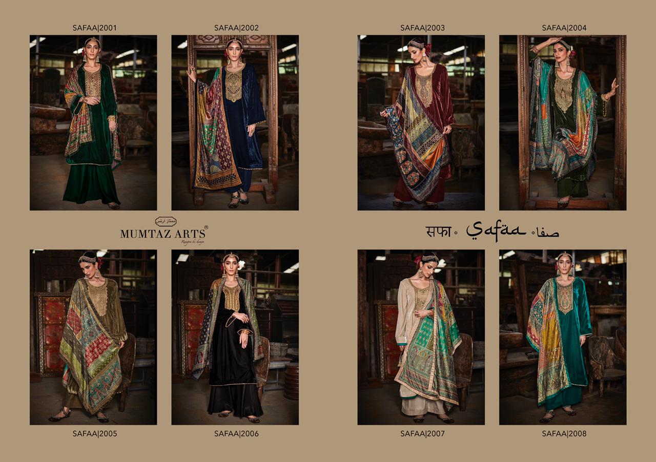 Mumtaz Arts Safaa Velvet Vol  1  Pashmina Winter Salwar Suit Wholesale