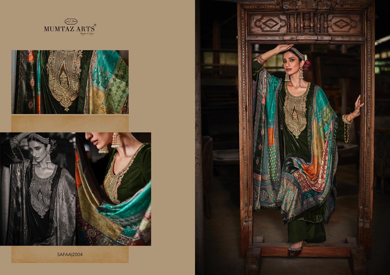 Mumtaz Arts Safaa Velvet Vol  1  Pashmina Winter Salwar Suit Wholesale
