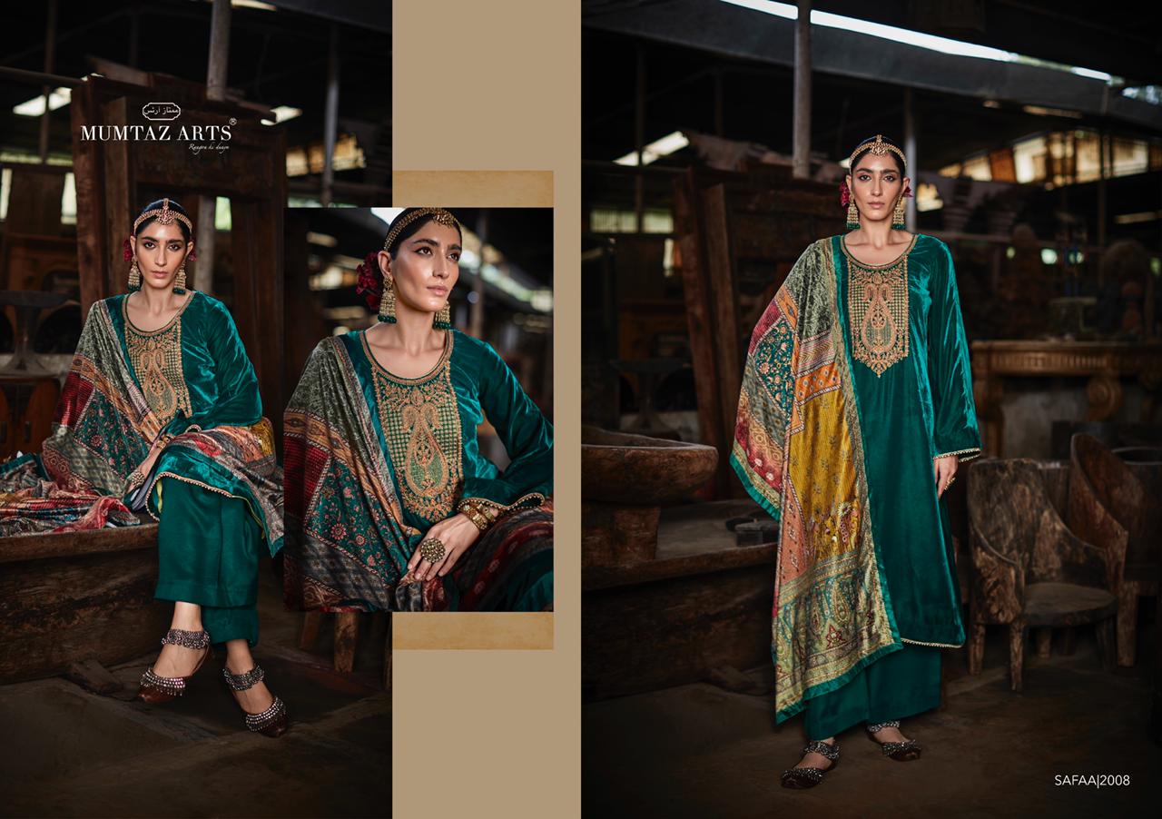 Mumtaz Arts Safaa Velvet Vol  1  Pashmina Winter Salwar Suit Wholesale