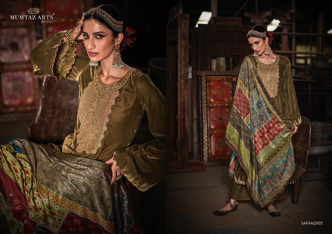 Mumtaz Arts Safaa Velvet Vol  1  Pashmina Winter Salwar Suit Wholesale